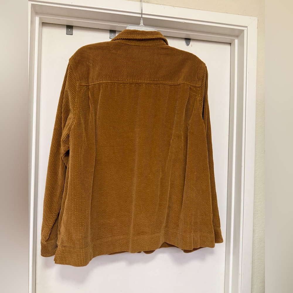 L.L. Bean Comfort Corduroy Relaxed Shirt - petite XL - saddle NWT - Picture 3 of 6